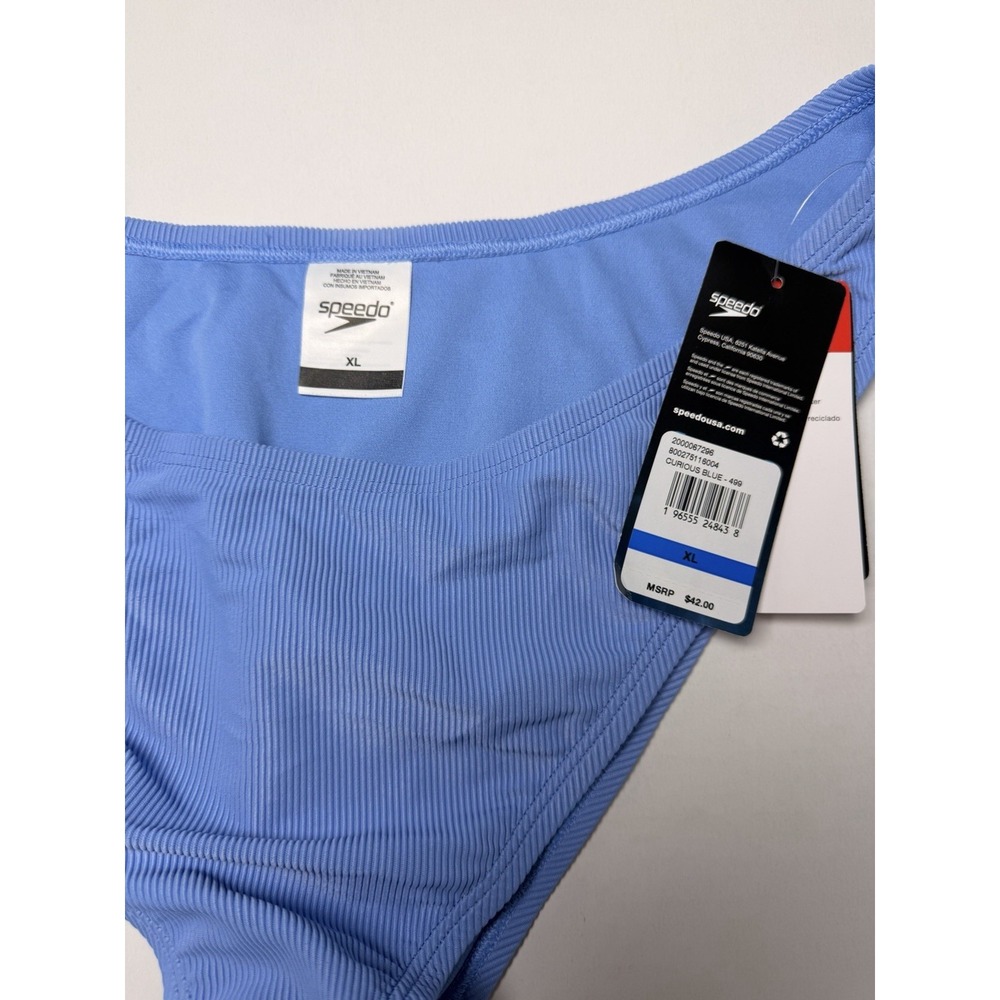 Speedo Women's Eco Flex Scoop Bikini Bottom Size XL NWT Curious Blue - Picture 3 of 7